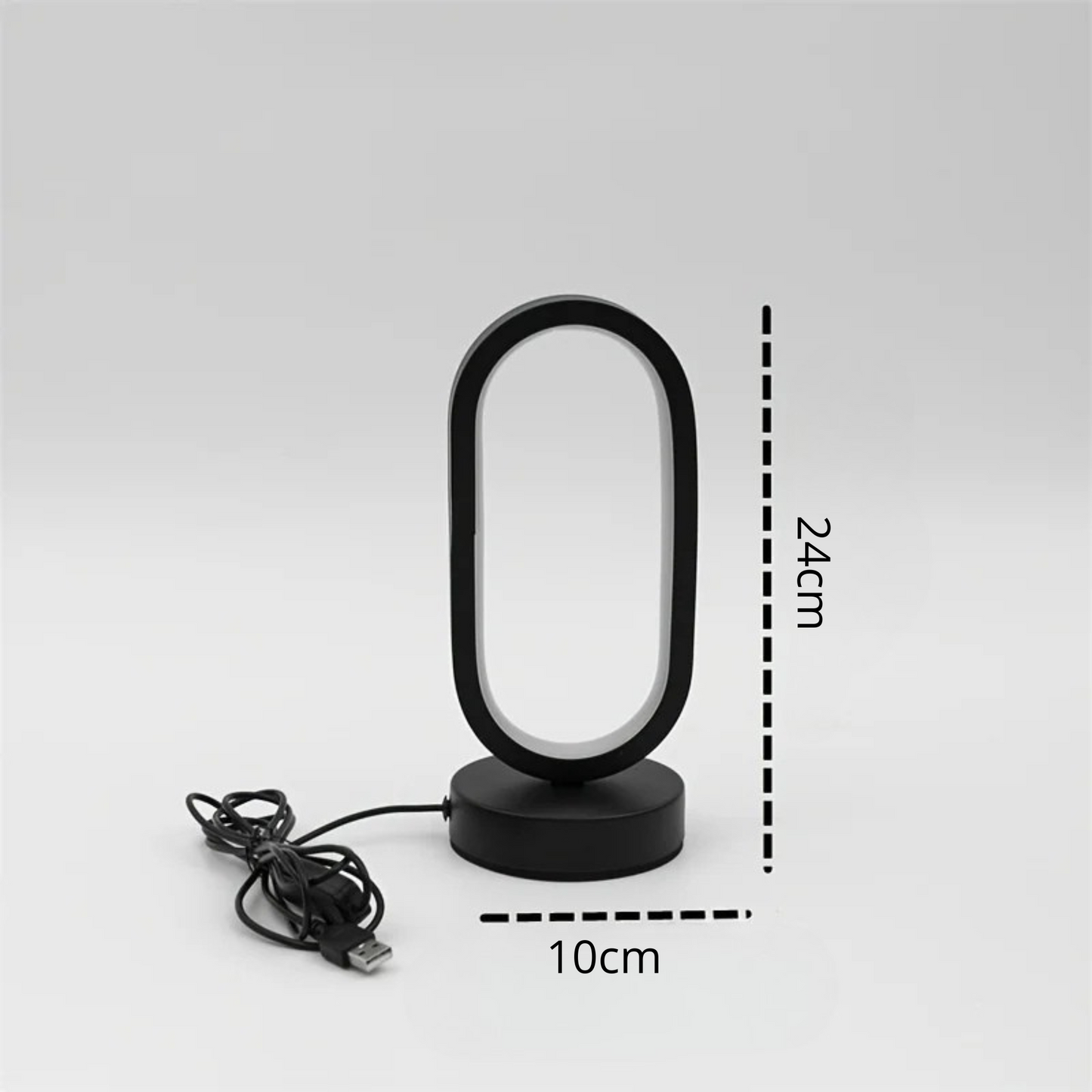 Lampe de chevet design tactile en forme ovale