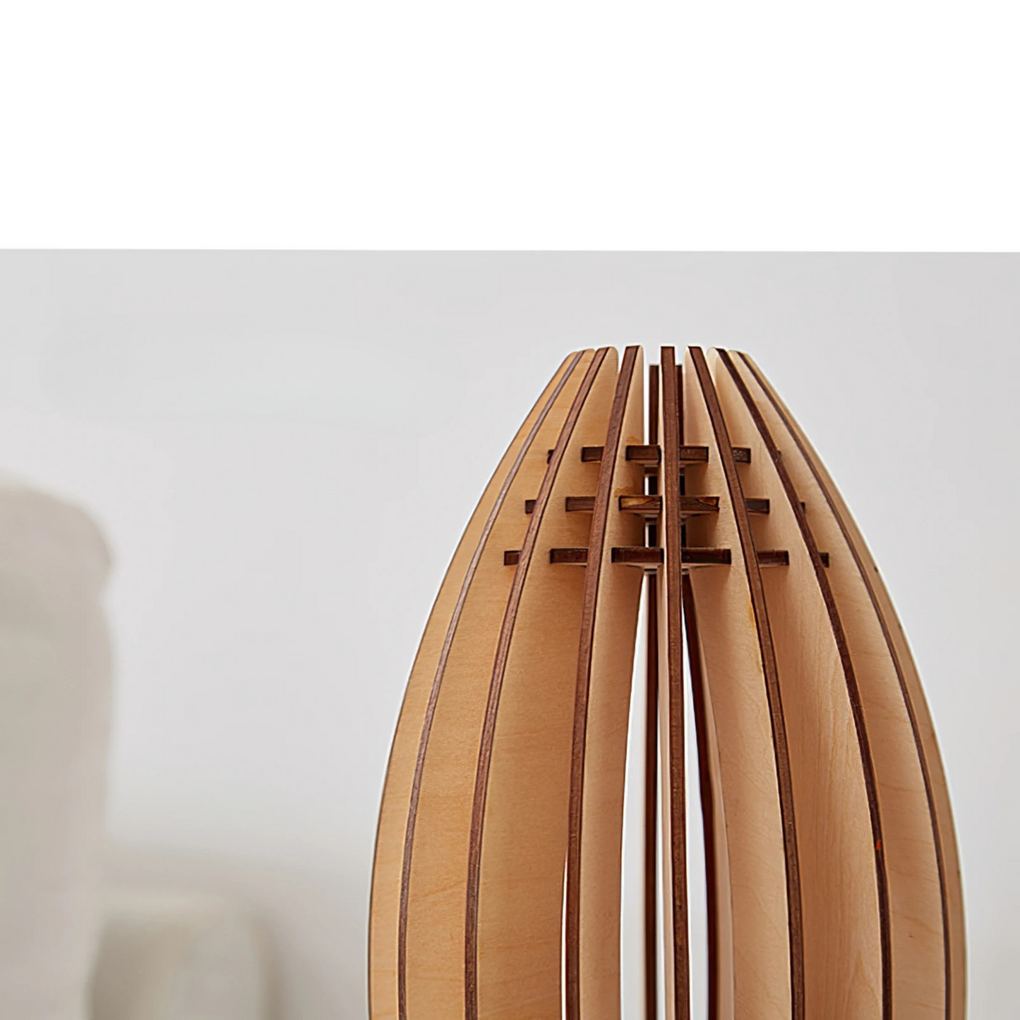 Lampe de chevet en bois sans fil fusée