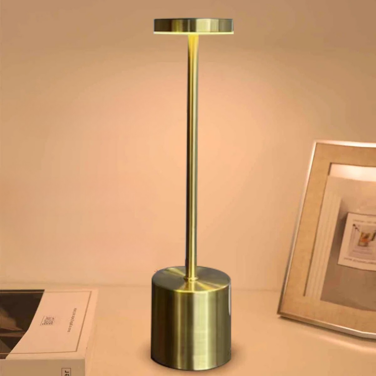 Lampe de chevet tactile rétro en métal