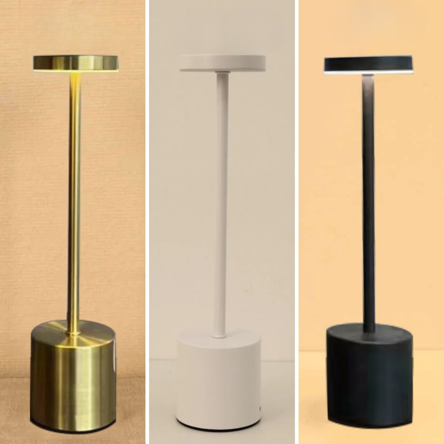 Lampe de chevet tactile rétro en métal