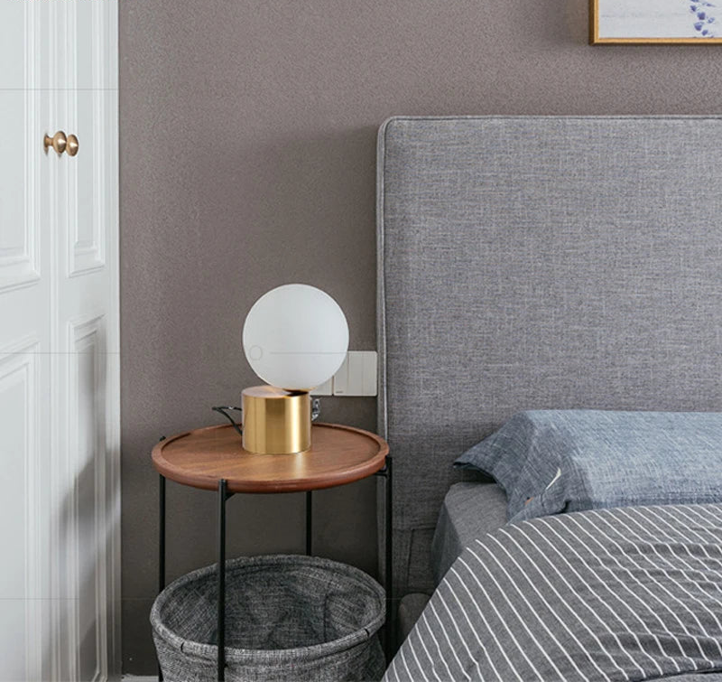 Lampe de chevet design sans fil en forme de boule