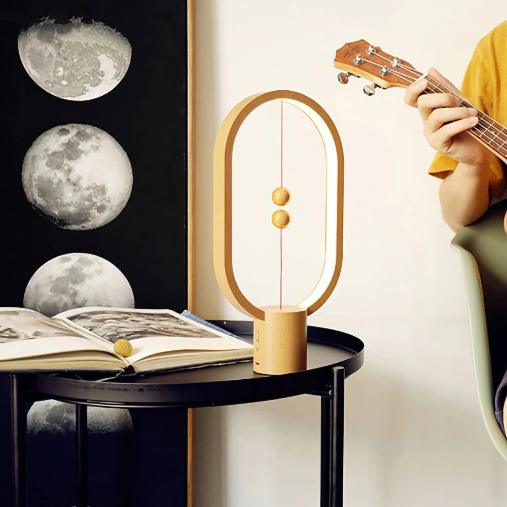 Lampe de chevet design tactile suspension magnétique avec port USB