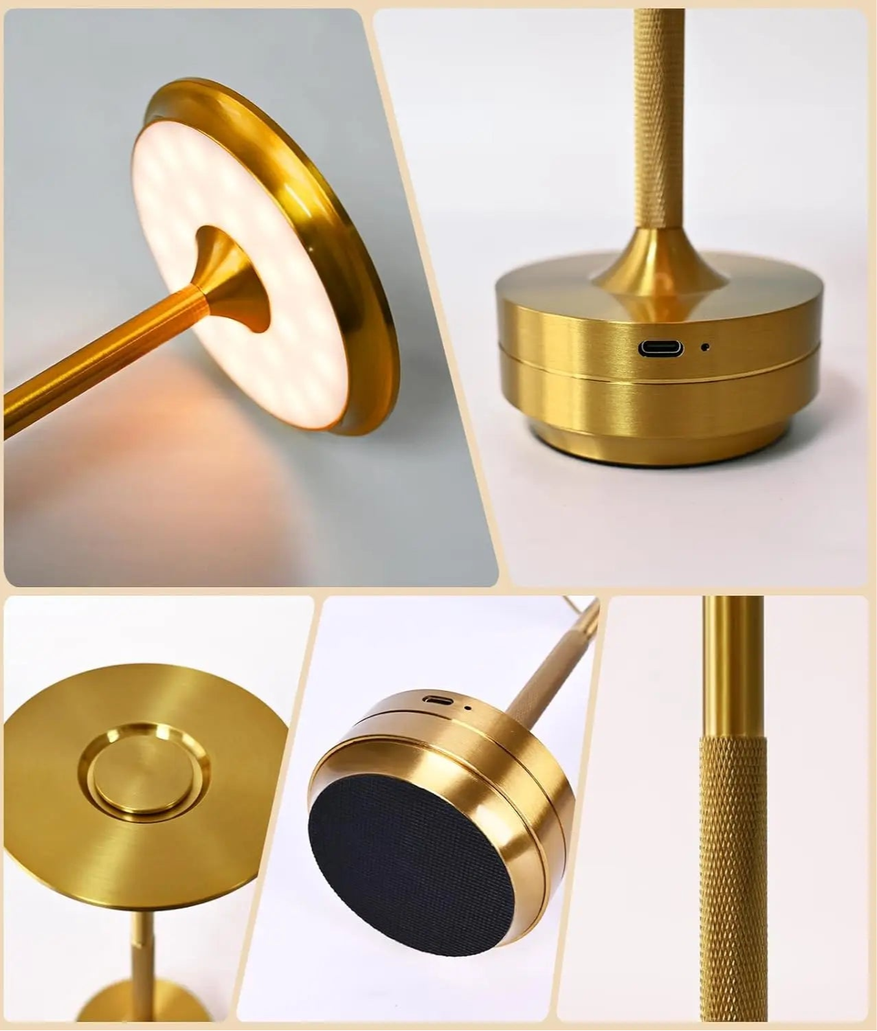 Lampe de chevet design rétro en métal