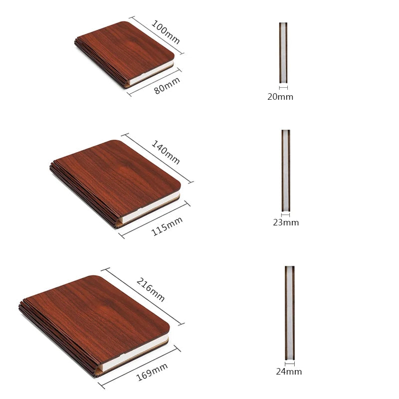 Lampe de chevet enfant tactile sans fil rechargeable livre pliable lumineux