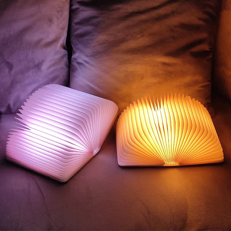 Lampe de chevet enfant tactile sans fil rechargeable livre pliable lumineux