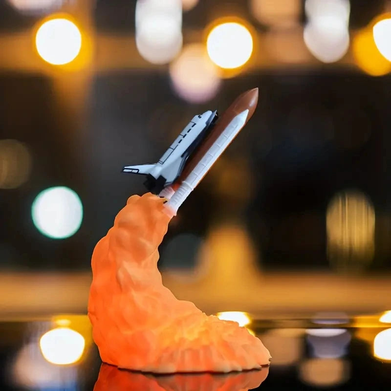 Lampe de chevet enfant fusée astronomie tactile
