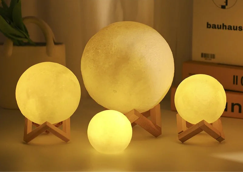 Lampe de chevet design en forme de lune