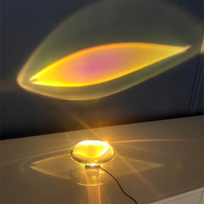 Lampe de chevet design sans fil effet projecteur