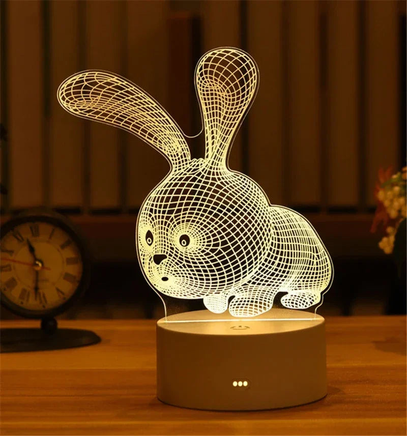 Lampe de chevet pour enfant 3D.