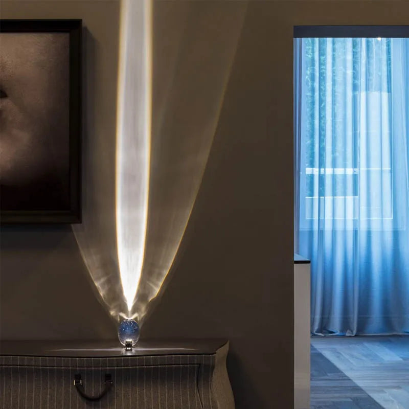 Lampe de chevet design sans fil effet projecteur