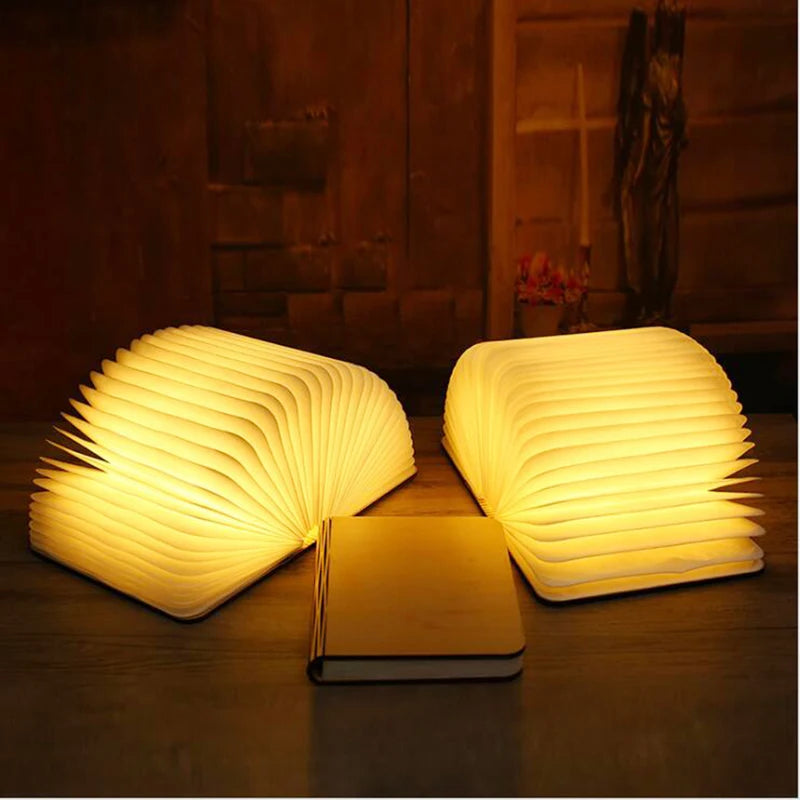 Lampe de chevet enfant tactile sans fil rechargeable livre pliable lumineux