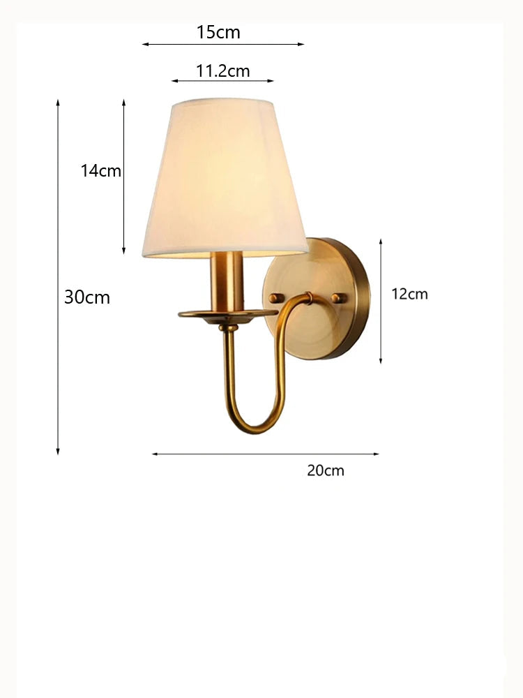 Lampe de chevet murale vintage en métal