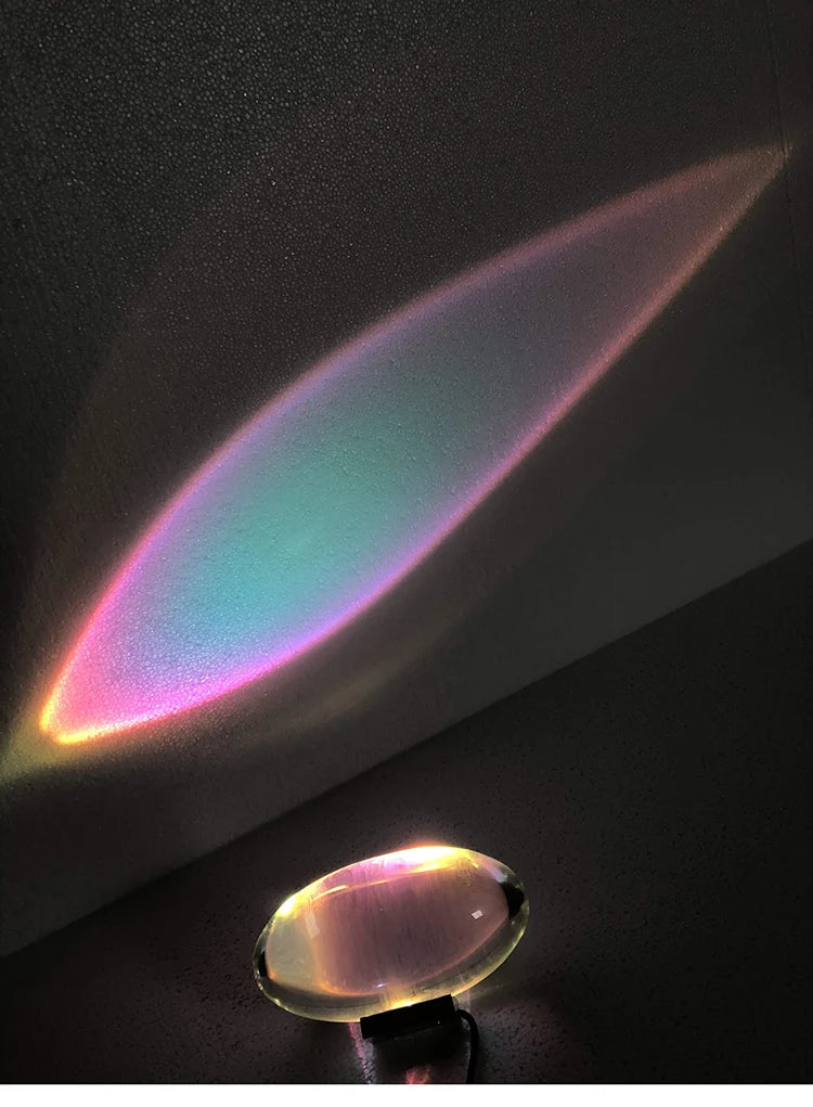 Lampe de chevet design sans fil effet projecteur