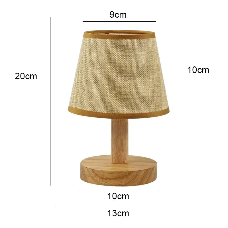 Lampe de chevet en bois scandinave en forme d'éventail