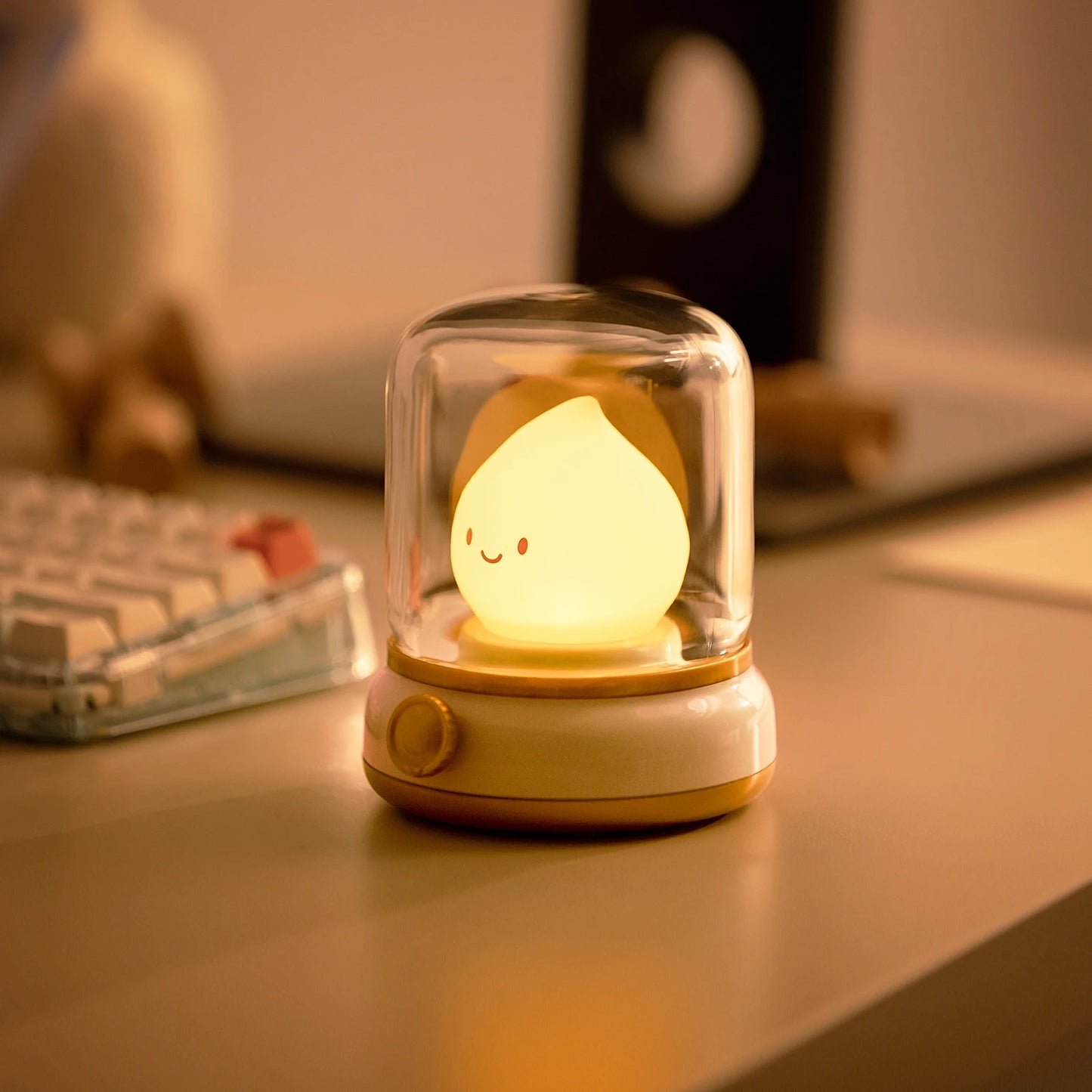 Petite lampe de chevet rechargeable en forme de cartoon pour enfant