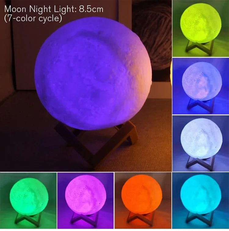 Lampe de chevet design en forme de lune
