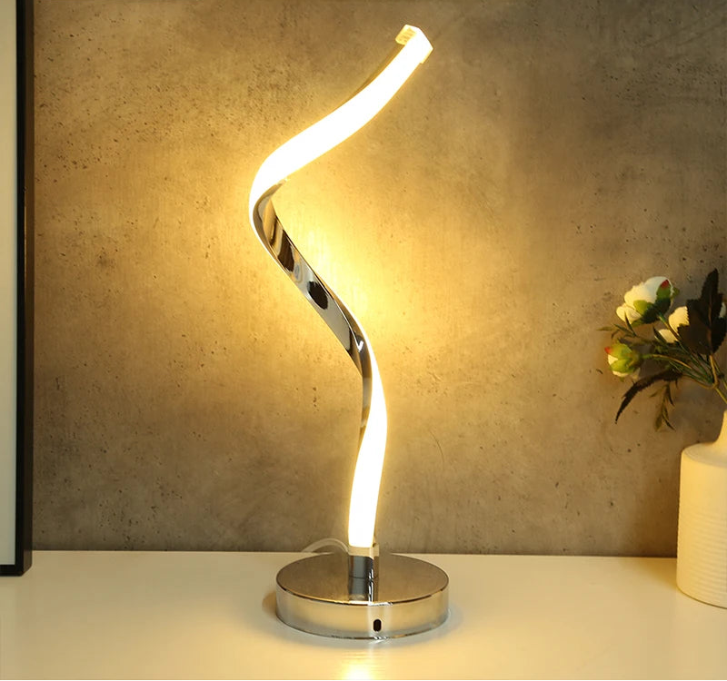 Lampe de chevet design en métal tactile & rechargeable