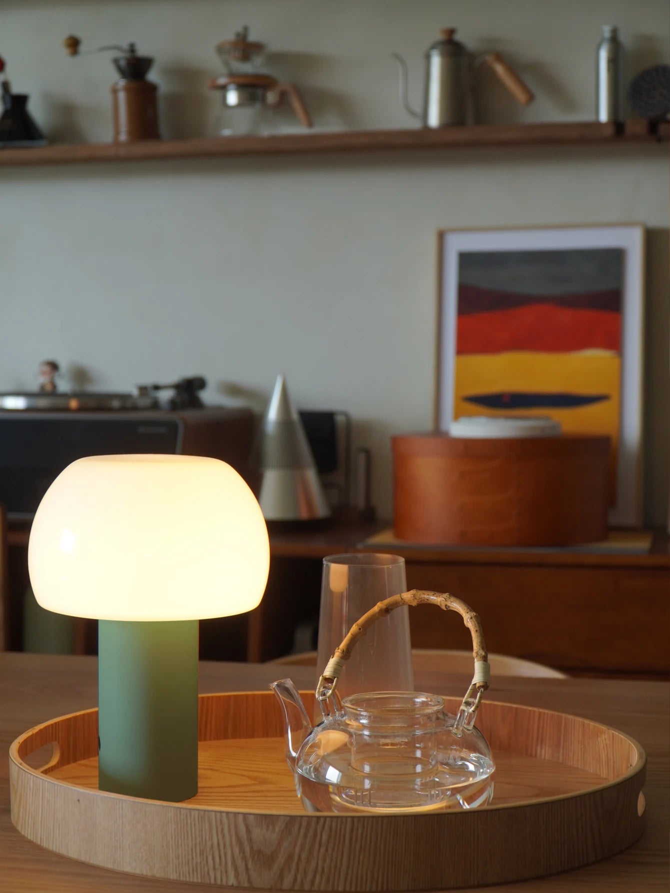 Petite lampe de chevet champignon sans fil rechargeable