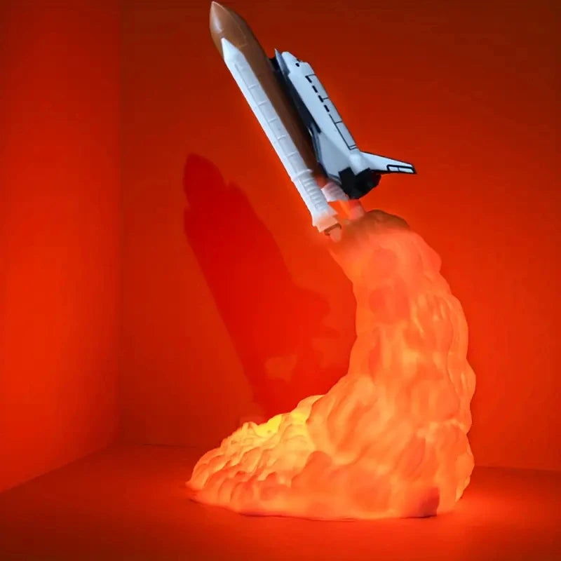Lampe de chevet enfant fusée astronomie tactile