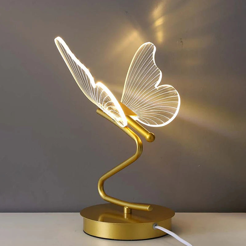 Lampe de chevet design papillon 3D