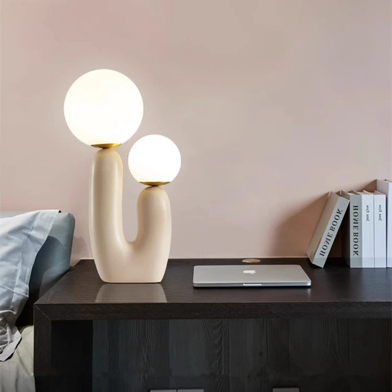 Petite lampe de chevet design à double tête