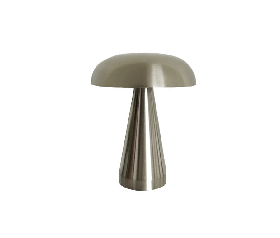 Lampe de chevet tactile rétro en forme champignon en métal