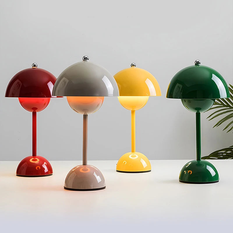 Lampe de chevet tactile champignon vintage