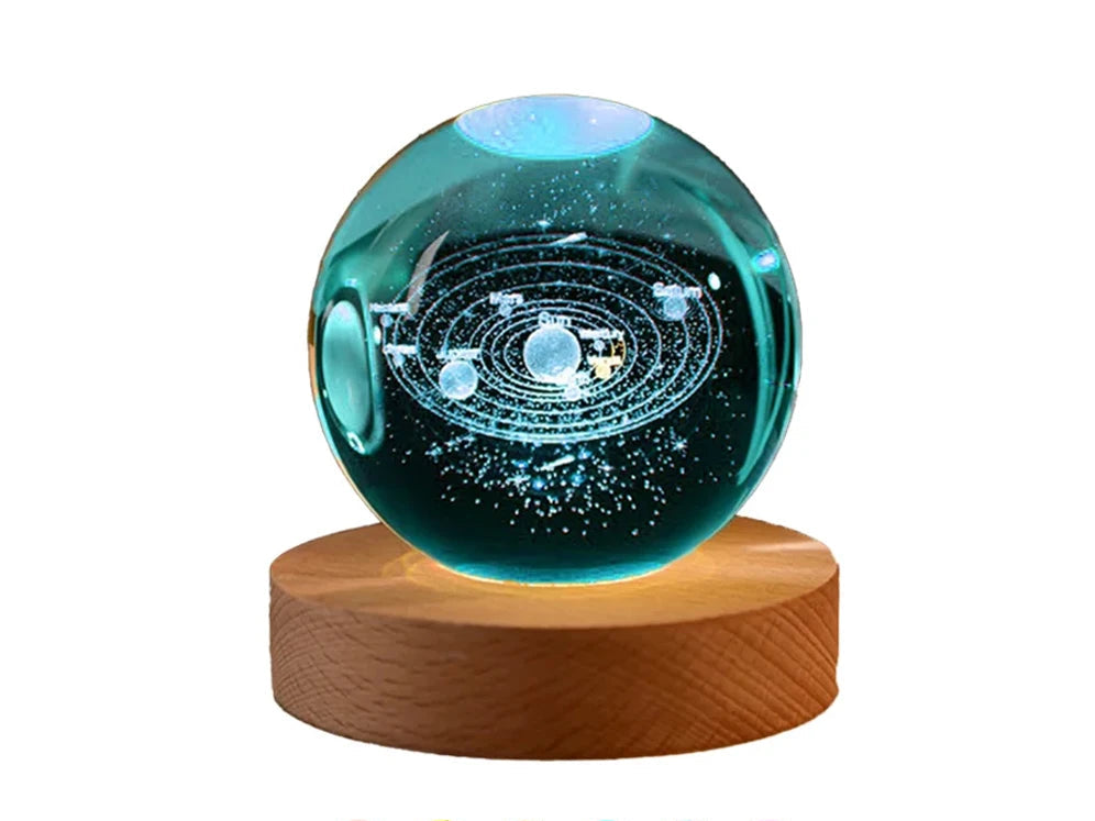 Petite lampe de chevet pour enfant tactile boule de cristal astronomie