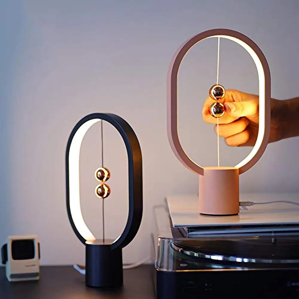 Lampe de chevet design tactile suspension magnétique avec port USB