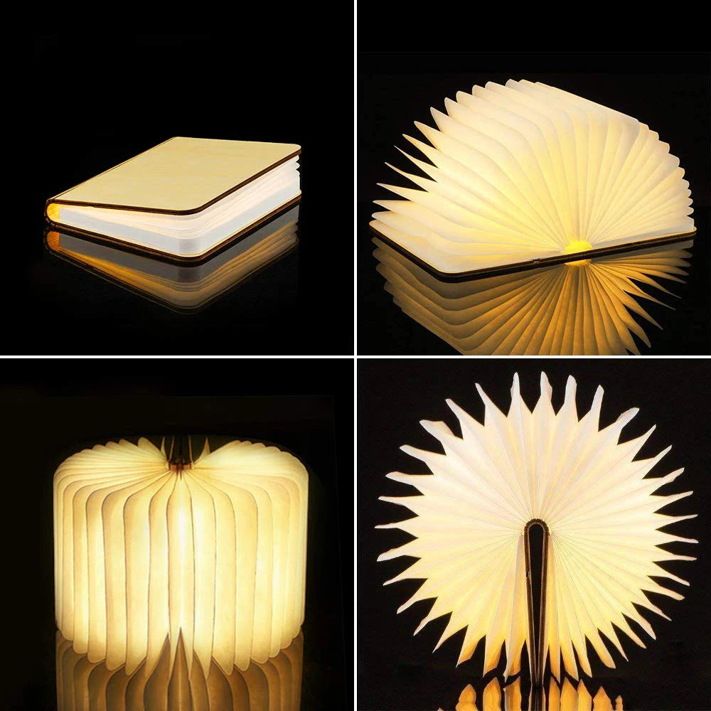 Lampe de chevet enfant tactile sans fil rechargeable livre pliable lumineux