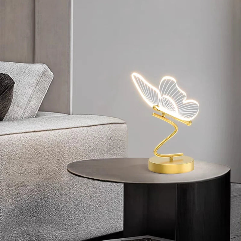 Lampe de chevet design papillon 3D