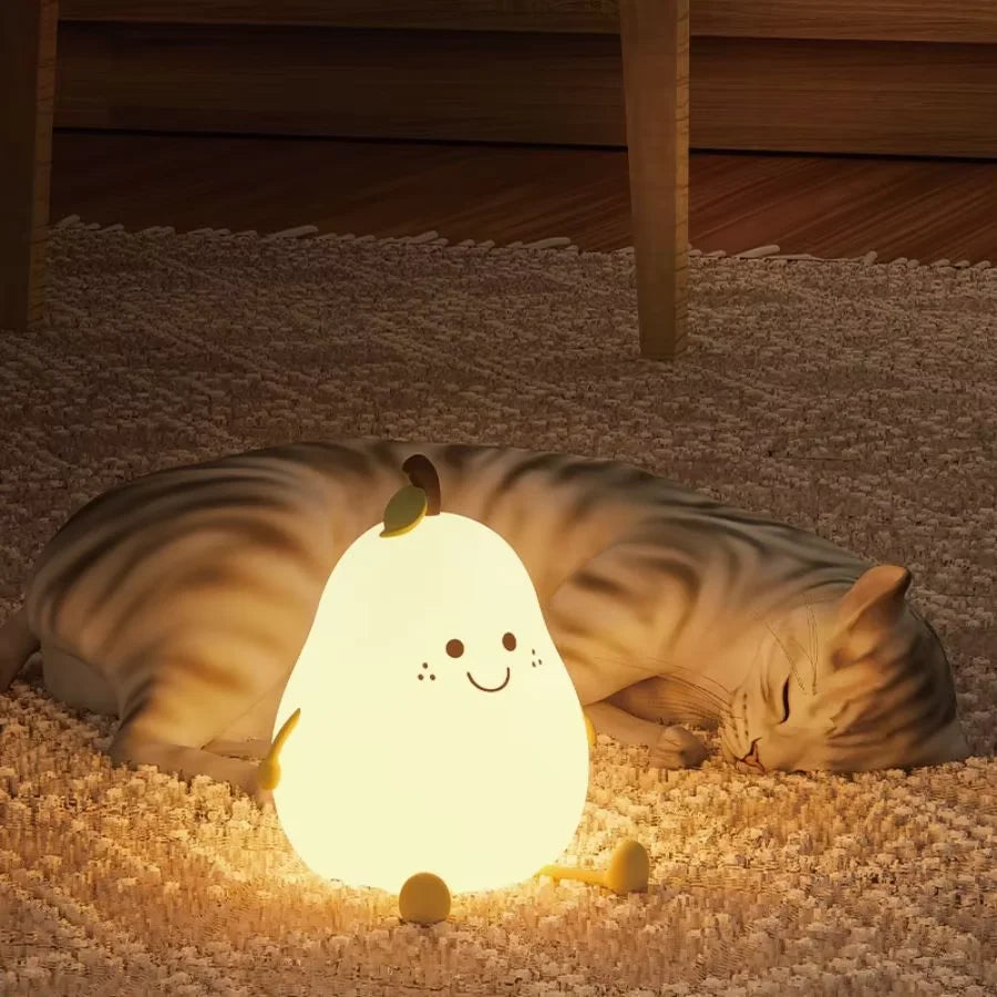 Lampe de chevet enfant en forme de poire tactile & sans fil