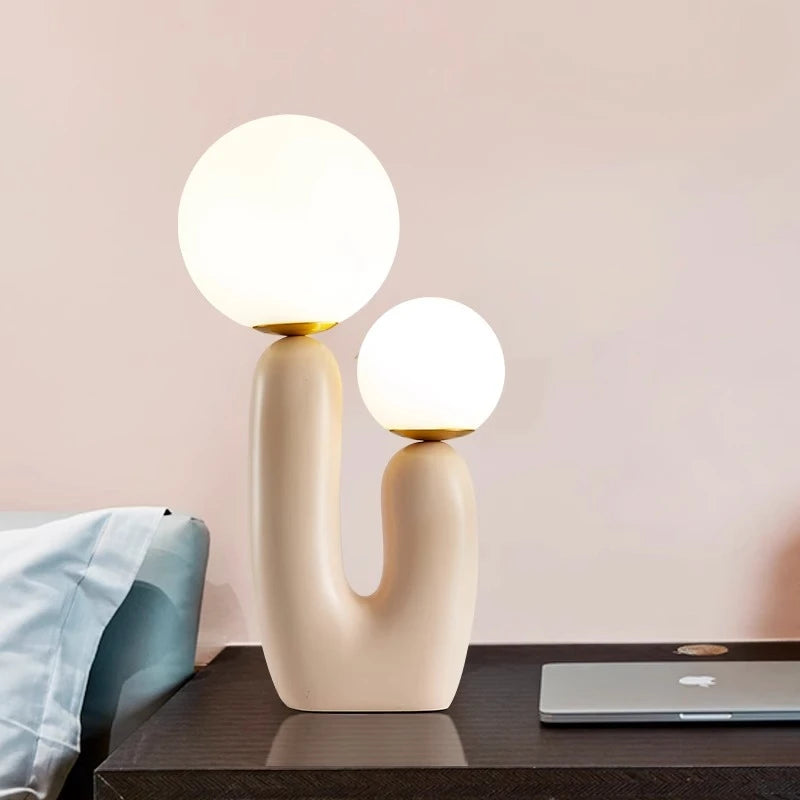 Petite lampe de chevet design à double tête