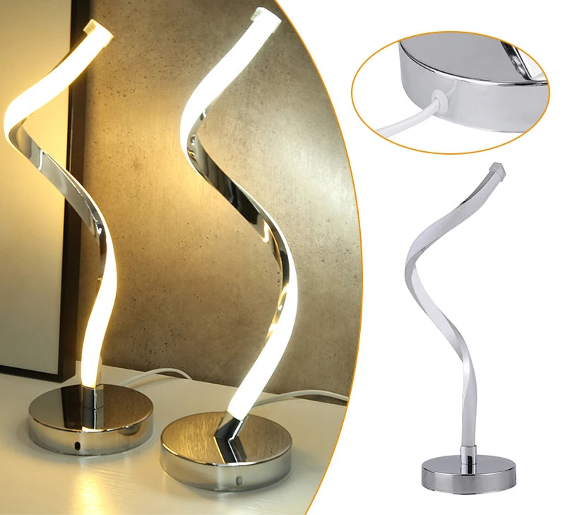 Lampe de chevet design en métal tactile & rechargeable