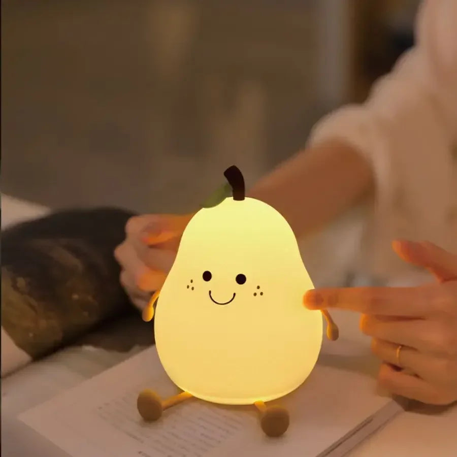 Lampe de chevet enfant en forme de poire tactile & sans fil