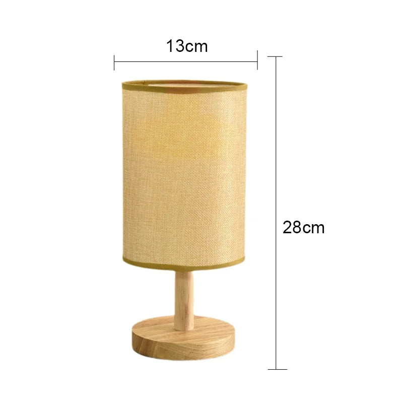 Lampe de chevet en bois naturel scandinave