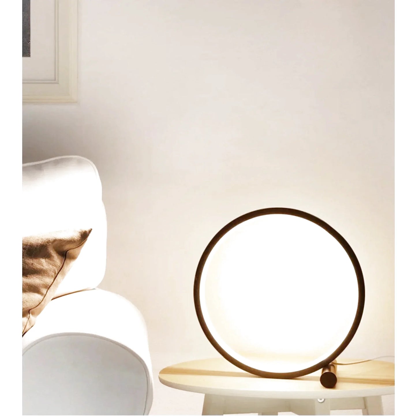 Lampe de chevet design cercle lumineux