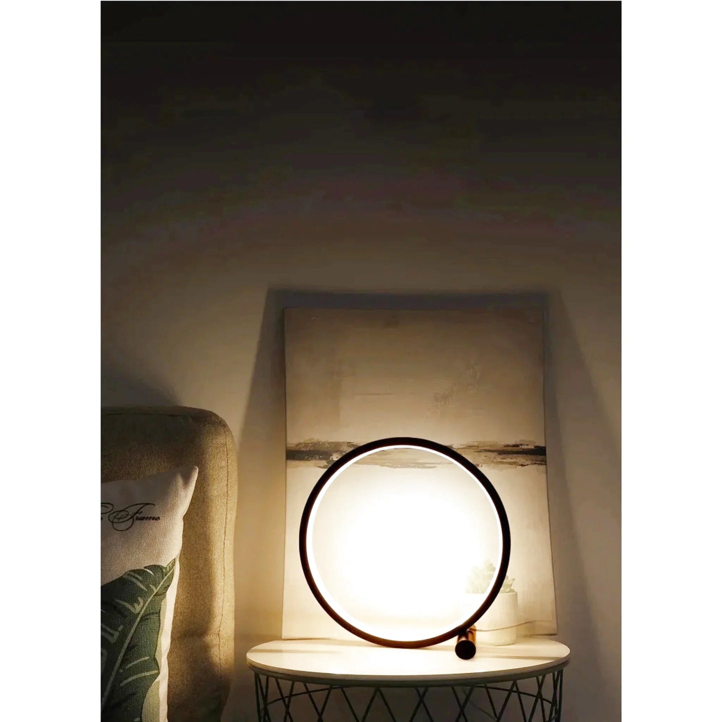 Lampe de chevet design cercle lumineux