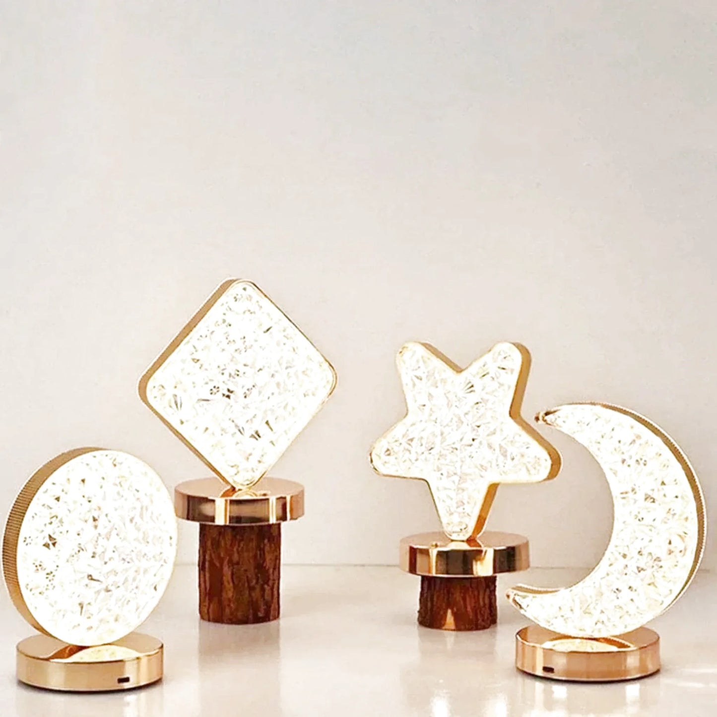Lampe de chevet design effet cristal
