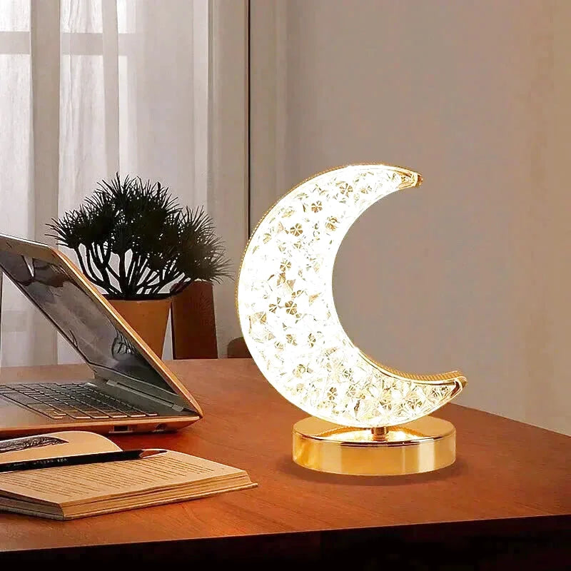 Lampe de chevet design effet cristal