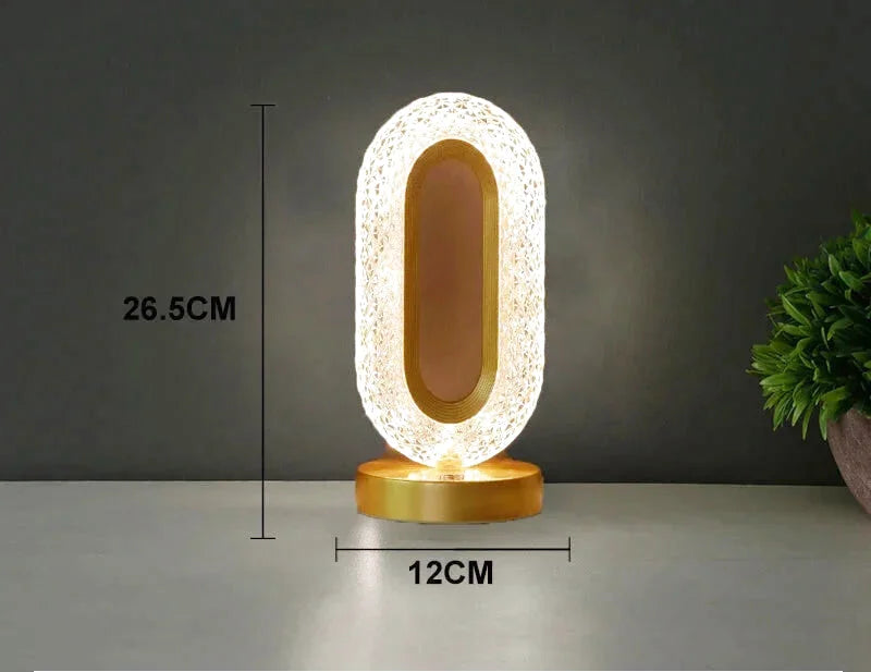 Lampe de chevet design effet cristal