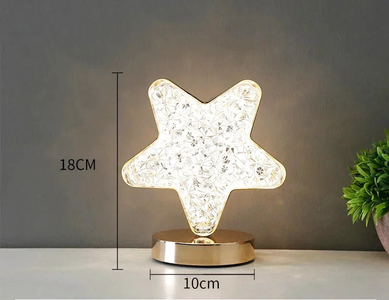 Lampe de chevet design effet cristal