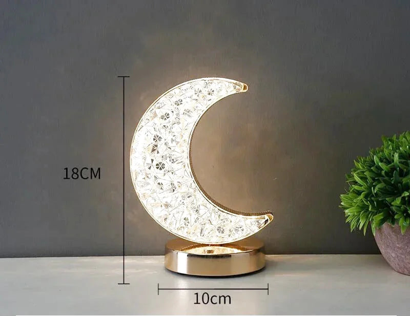 Lampe de chevet design effet cristal