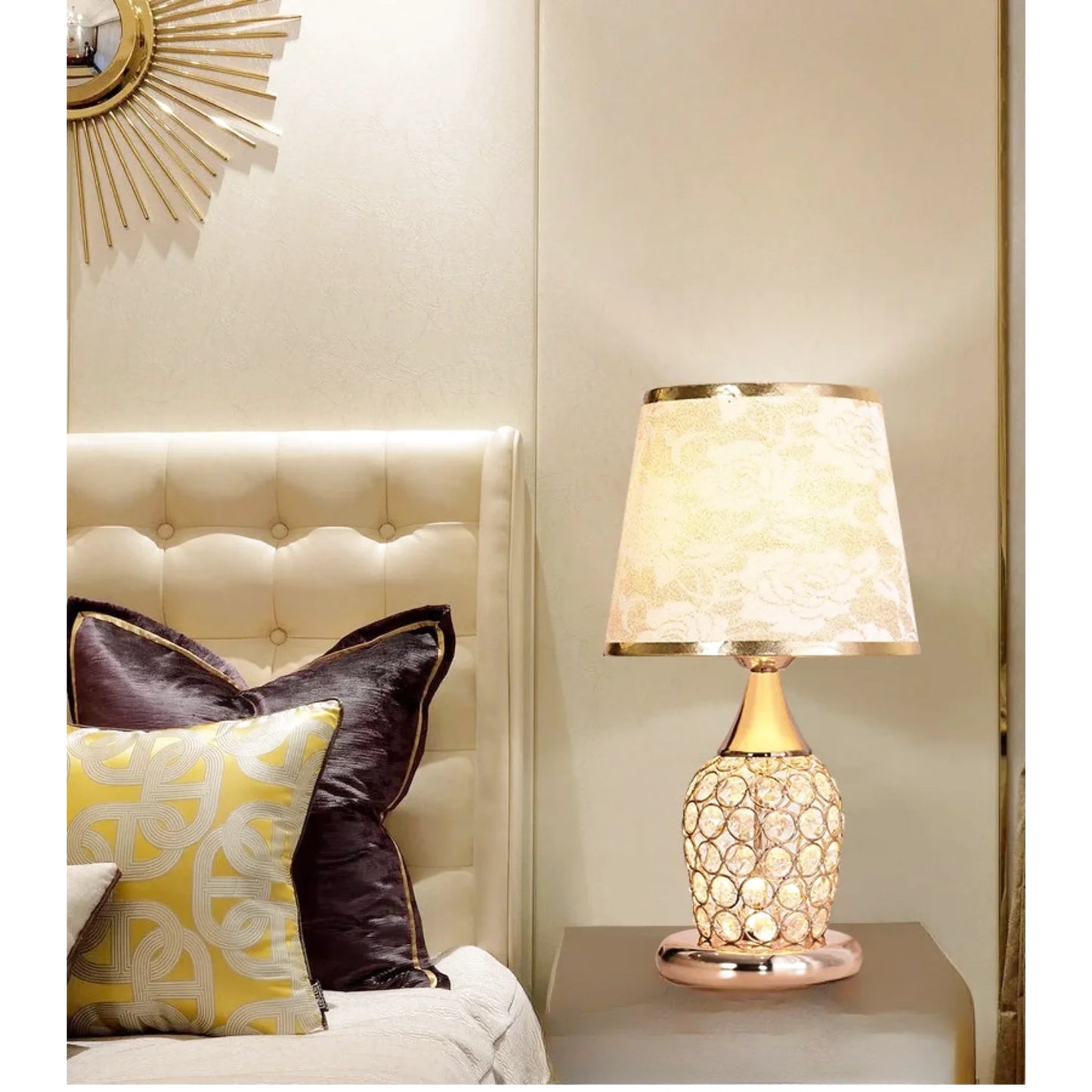 Lampe de chevet design en cristal