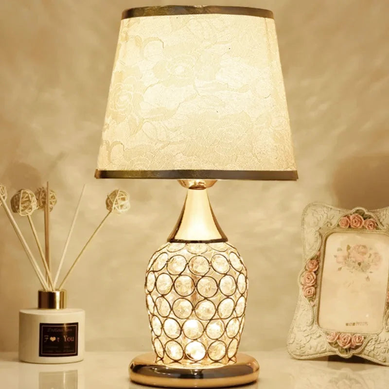 Lampe de chevet design en cristal