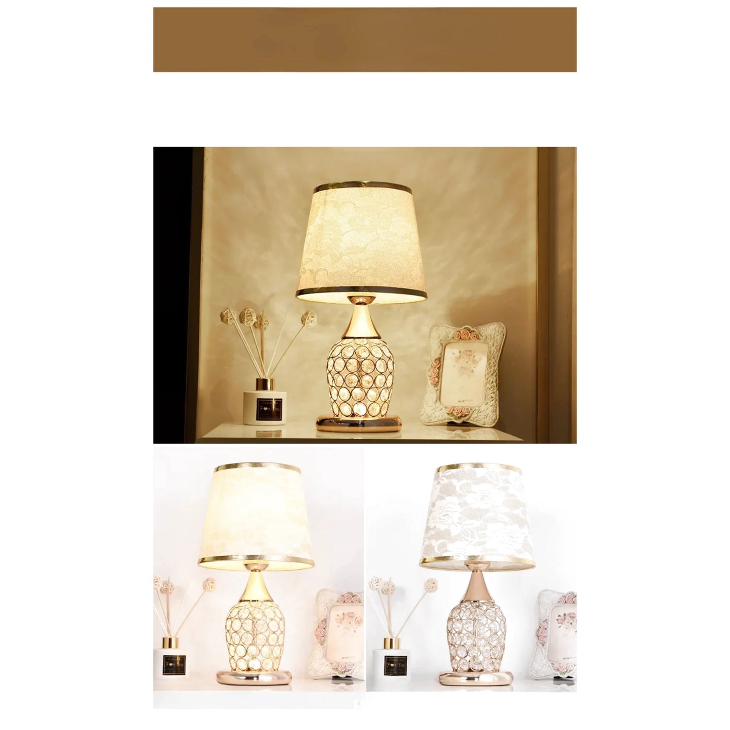 Lampe de chevet design en cristal