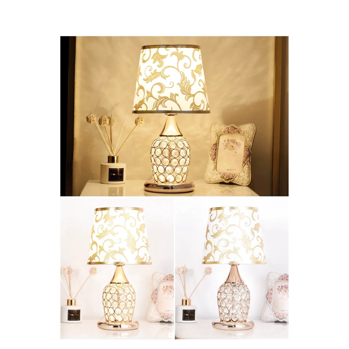 Lampe de chevet design en cristal
