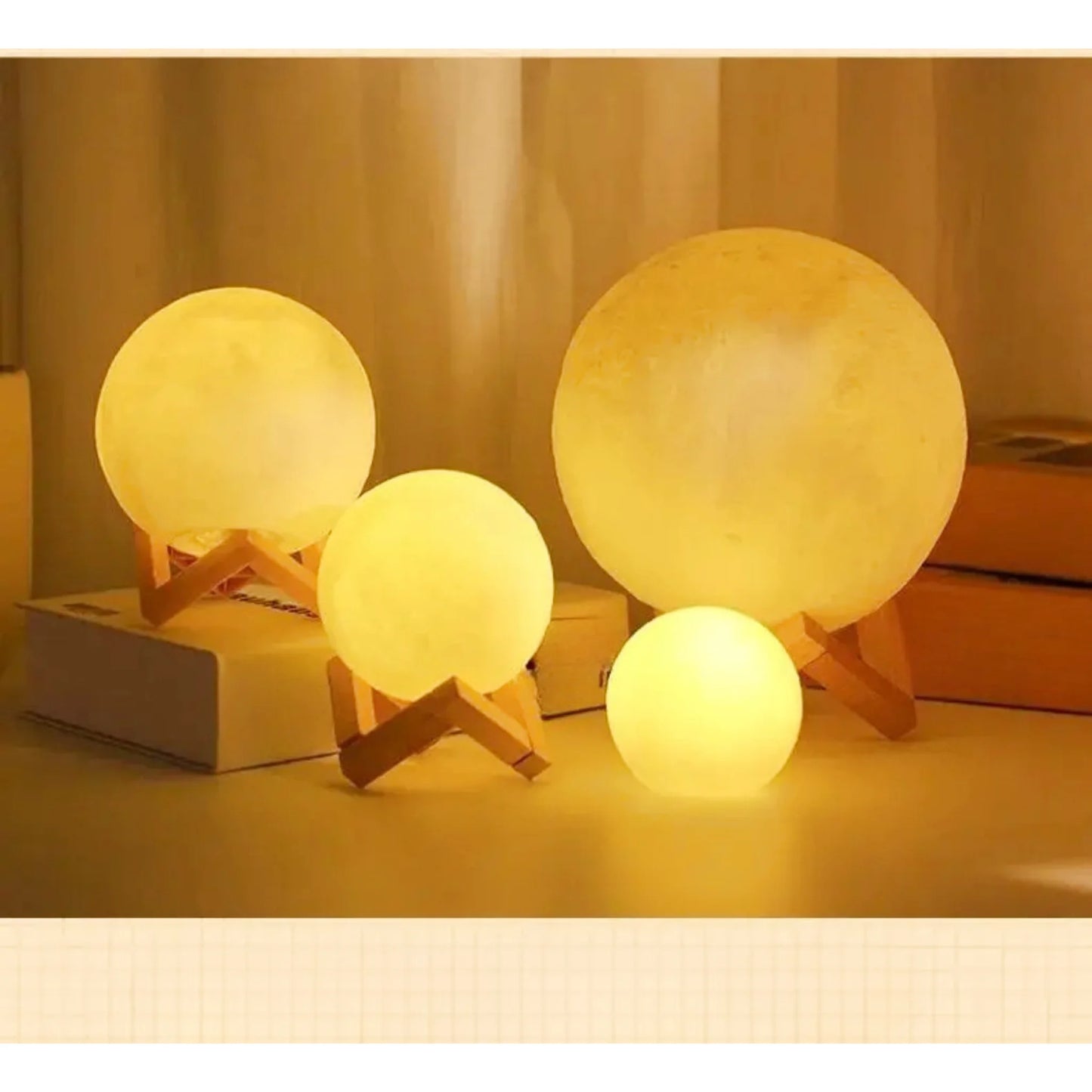 Lampe de chevet design en forme de lune