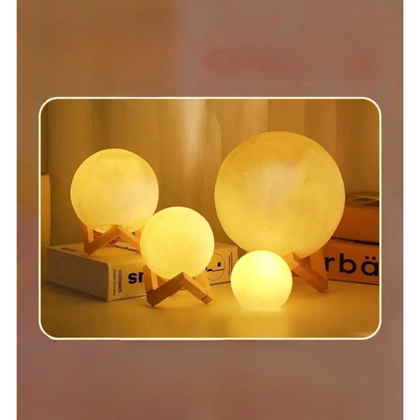 Lampe de chevet design en forme de lune