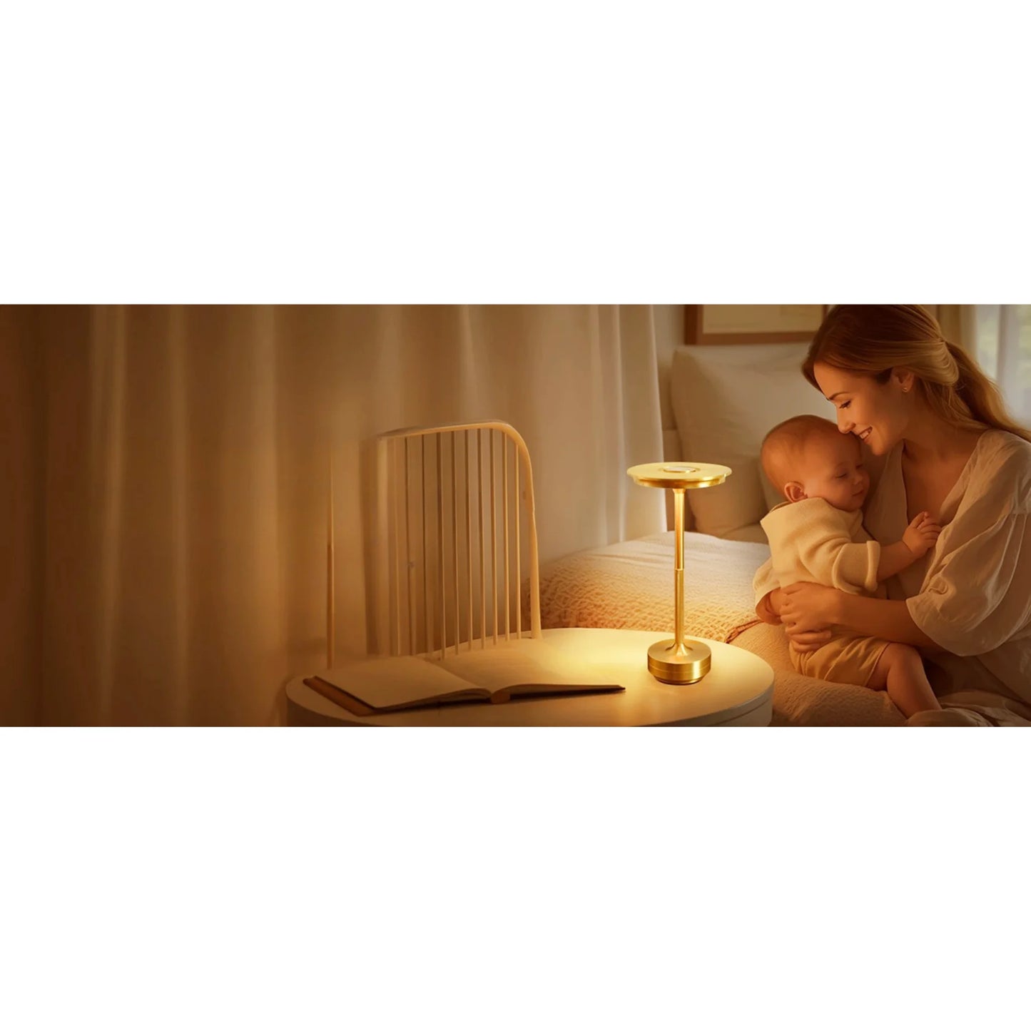 Lampe de chevet design rétro en métal